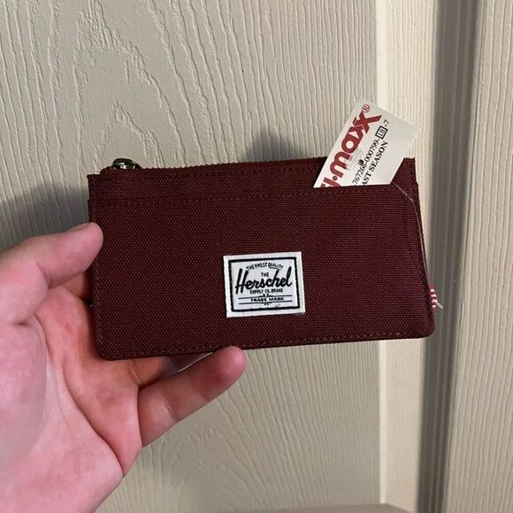 NWT Herschel Supply Co Oscar RFID Shielded Zip-Top Card Holder Wallet - Picture 2 of 4